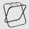 Soporte Maletas Acero Negro Cinta Piel